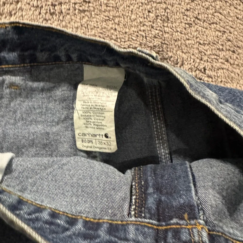 Carhartt B13 DPS Mens Original Dungaree Fit Carpenter Jeans Dark Wash 38x32